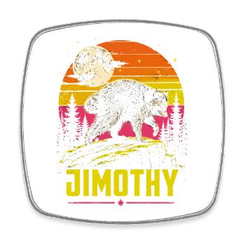 Raton Laveur Jimothy Pleine Lune Sunset Vintage - Magnet carré - blanc - Devant