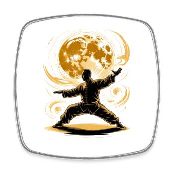 Tai Chi Zen Meditation – Chi Qigong Training - Viereckiger Kühlschrankmagnet - Weiß - Vorne