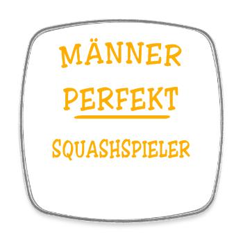 Squashspieler Squash - Viereckiger Kühlschrankmagnet - Weiß - Vorne