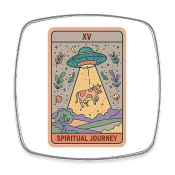 Spiritualität Spirituelle Reise Zen Lotus - Viereckiger Kühlschrankmagnet - Weiß - Vorne