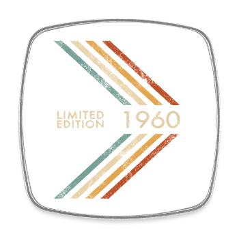 1960 Limited Edition Geburtstag Herren Damen Retro - Viereckiger Kühlschrankmagnet - Weiß - Vorne