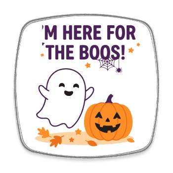 Ich bin hier für den wütenden Geist – lustiges Halloween - Viereckiger Kühlschrankmagnet - Weiß - Vorne