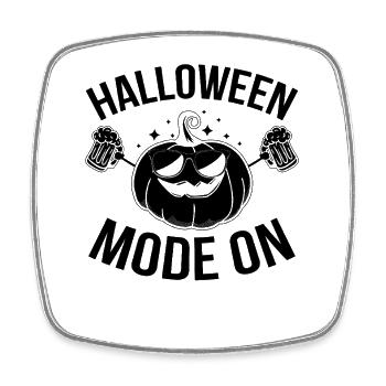 Halloween Mode On Halloween Party - Viereckiger Kühlschrankmagnet - Weiß - Vorne