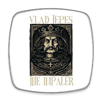 Vlad Tepes Der Impaler Porträt - Viereckiger Kühlschrankmagnet - Weiß - Vorne