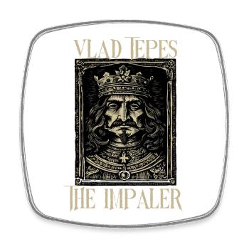 Vlad Tepes: Der Impaler - Viereckiger Kühlschrankmagnet - Weiß - Vorne