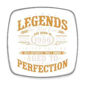 1956 Jahrgang Vintage Geburtstag Geschenk Retro - Viereckiger Kühlschrankmagnet - Weiß - Vorne