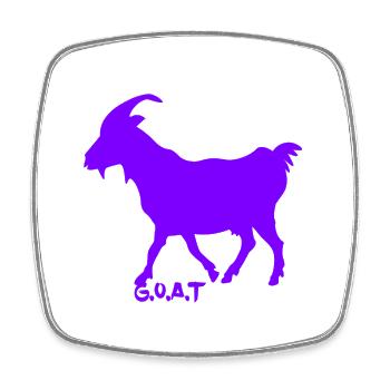 G.O.A.T. Ziege lila - Viereckiger Kühlschrankmagnet - Weiß - Vorne