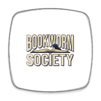Bücherliebhaber – Bücherwurm-Gesellschaft - Viereckiger Kühlschrankmagnet - Weiß - Vorne
