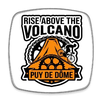 Rise Above Puy de Dôme Cycling - Square fridge magnet - white - Front