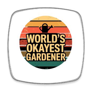 Jardinier le plus correct du monde Jardinier amateur drôle - Magnet carré - blanc - Devant