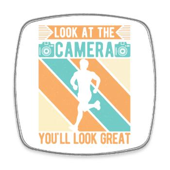 Funny XC Running Runner Gifts Unique Edition - Viereckiger Kühlschrankmagnet - Weiß - Vorne