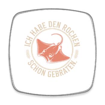 Rochen Schon Gebraten Stachelrochen Manta Rochen - Viereckiger Kühlschrankmagnet - Weiß - Vorne