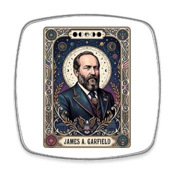 James A Tarotkarte - Viereckiger Kühlschrankmagnet - Weiß - Vorne