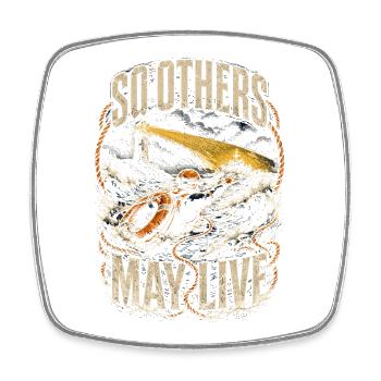 Sauveteur de la Garde côtière pour que d’autres puissent vivre - Magnet carré - blanc - Devant