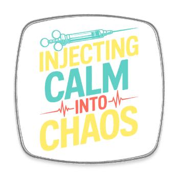 Anesthesiologist Calm Into Chaos Anesthesia - Viereckiger Kühlschrankmagnet - Weiß - Vorne
