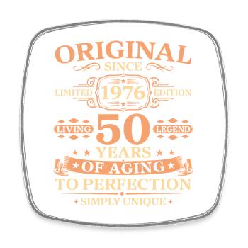 Original since 1976 Birthday 50 Years - Viereckiger Kühlschrankmagnet - Weiß - Vorne