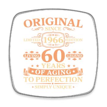 Original since 1966 Birthday 60 Years - Viereckiger Kühlschrankmagnet - Weiß - Vorne