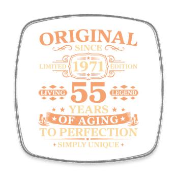 Original since 1971 Birthday 55 Years - Viereckiger Kühlschrankmagnet - Weiß - Vorne