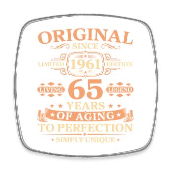 Original since 1961 Birthday 65 Years - Viereckiger Kühlschrankmagnet - Weiß - Vorne