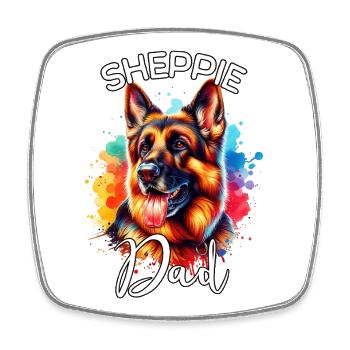 German Shepherd Dad - Square fridge magnet - white - Front
