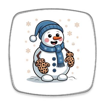 Snowman - Square fridge magnet - white - Front