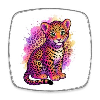 90er-Jahre-inspiriertes Tiger-Shirt Geburtstags-Leopardenhemd - Viereckiger Kühlschrankmagnet - Weiß - Vorne