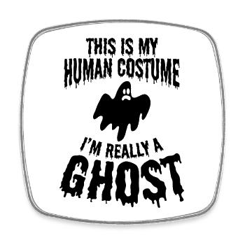 Halloween - This Is My Human Costume I'm Really A  - Viereckiger Kühlschrankmagnet - Weiß - Vorne