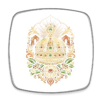 Ethiopia Ethiopian Crown - Square fridge magnet - white - Front