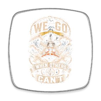 Coast Guard Lifeguard - Square fridge magnet - white - Front