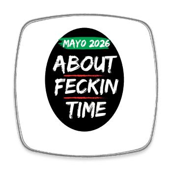 Mayo 2026 About Time - Square fridge magnet - white - Front