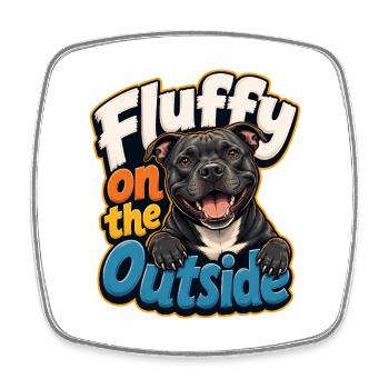 Staffordshire Bull Terrier - Viereckiger Kühlschrankmagnet - Weiß - Vorne