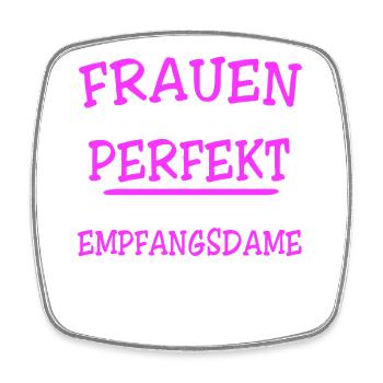 Empfangsdame Sprüche - Viereckiger Kühlschrankmagnet - Weiß - Vorne