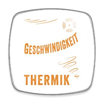 Ich suche Thermik Segelflug - Viereckiger Kühlschrankmagnet - Weiß - Vorne