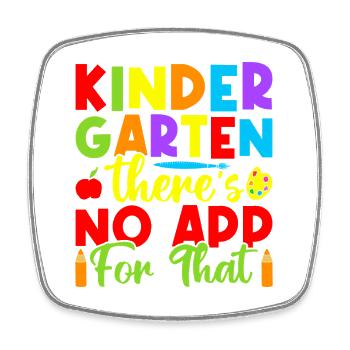 Pre K Teacher No App For That Kindergarten Teacher - Viereckiger Kühlschrankmagnet - Weiß - Vorne