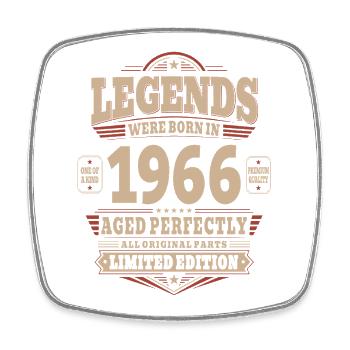 60. Geburtstag Geschenk Mann 1960 Vintage Retro - Viereckiger Kühlschrankmagnet - Weiß - Vorne