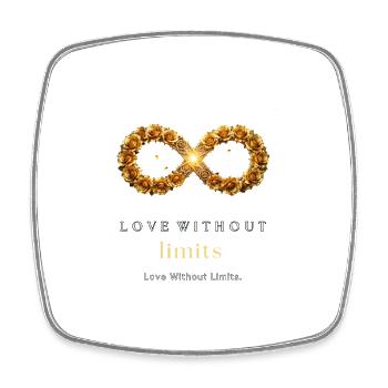 LOVE_WITHOUT_LIMITS_-_Love_Series - Viereckiger Kühlschrankmagnet - Weiß - Vorne