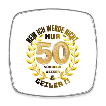 50_Geburtstag_Lustiger Spruch - Viereckiger Kühlschrankmagnet - Weiß - Vorne
