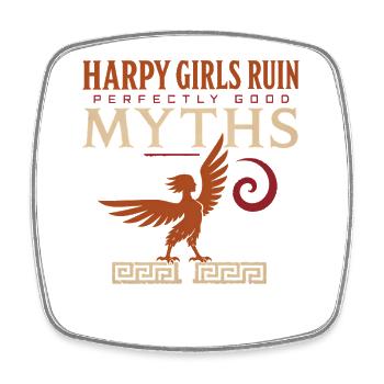 Harpyie Griechische Mythologie Fantasy Monster - Viereckiger Kühlschrankmagnet - Weiß - Vorne