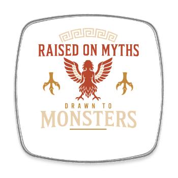 Harpyie Griechische Mythologie Fantasy Monster - Viereckiger Kühlschrankmagnet - Weiß - Vorne