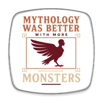 Harpyie Griechische Mythologie Fantasy Monster - Viereckiger Kühlschrankmagnet - Weiß - Vorne