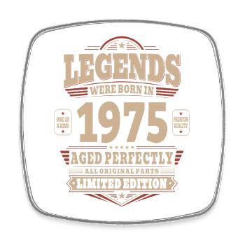 51st Birthday Gift Husband 1975 Vintage Retro - Square fridge magnet - white - Front