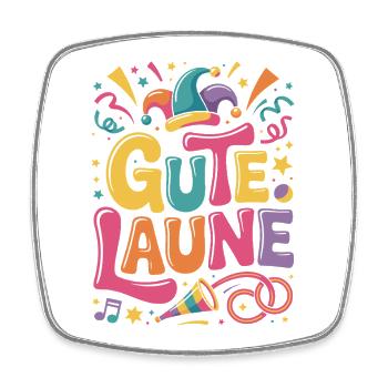 Good Mood Carnival Carnival Costume Alaaf - Square fridge magnet - white - Front