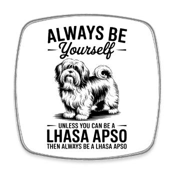 Lhasa Apso Sprüche Lustiges Lhasa Apso Geschenk - Viereckiger Kühlschrankmagnet - Weiß - Vorne