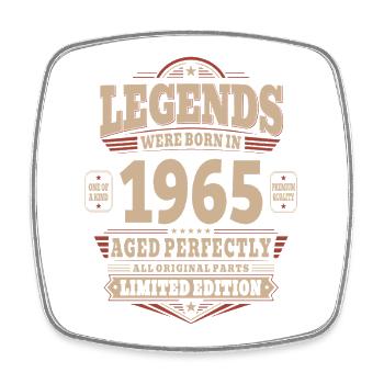 61st Birthday Gift Husband 1965 Vintage Retro - Square fridge magnet - white - Front