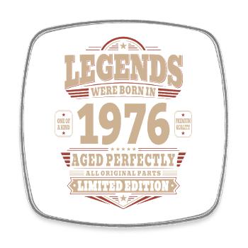 50th Birthday Gift Husband 1976 Vintage Retro - Square fridge magnet - white - Front