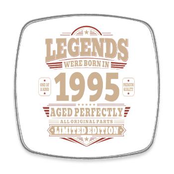30th Birthday Gift Husband 1995 Vintage Retro - Square fridge magnet - white - Front