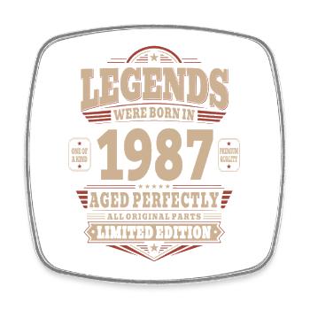Cadeau pour 39 ans Mari 1987 Vintage Rétro - Magnet carré - blanc - Devant