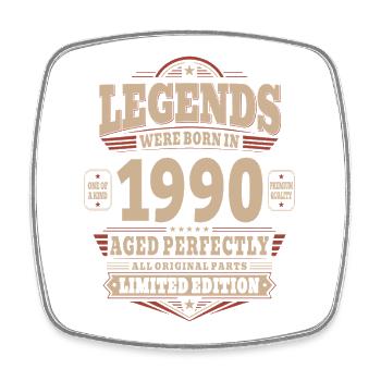 Cadeau d’anniversaire 36 Mari Vintage rétro des années 1990 - Magnet carré - blanc - Devant