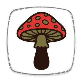 Fliegenpilz Natur Icon - Viereckiger Kühlschrankmagnet - Weiß - Vorne