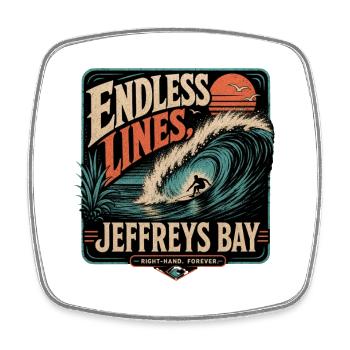 Jeffreys Bay - Square fridge magnet - white - Front